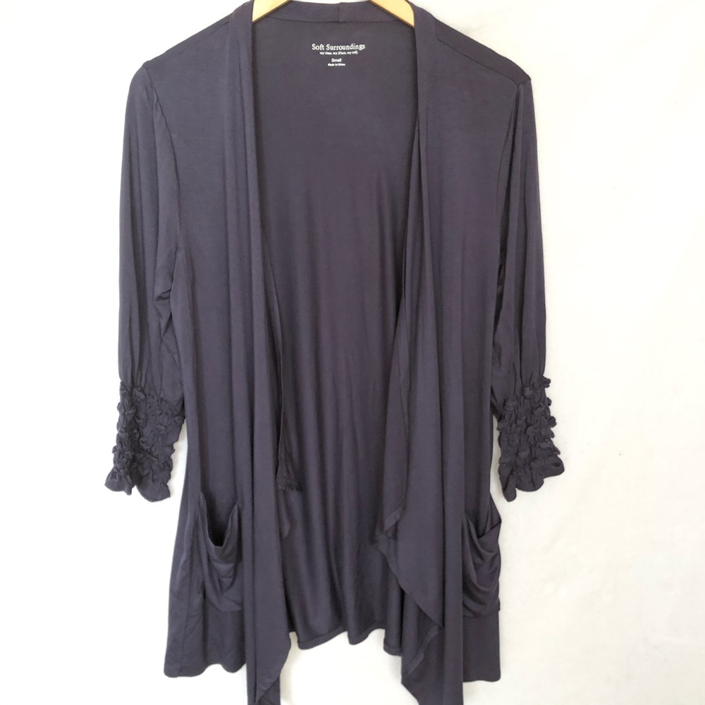 Soft Surroundings Purple Open Cardigan Women’s S